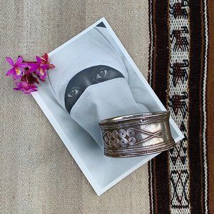 Antique Bedouin silver cuff bracelet